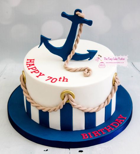 Marine Theme Cake, Seafarer Cake, Sailor Cake Nautical Theme, Seaman Cake Design, Marine Cake Ideas, Ship Cake Ideas, Nautical Birthday Cakes, Sailor Cake, Nautical Cakes