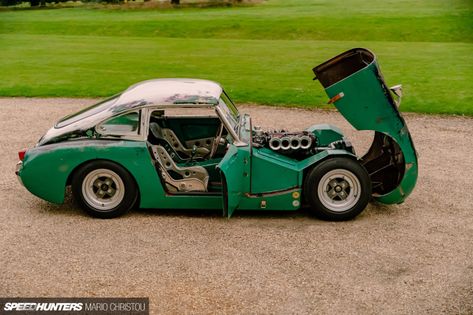 This Austin-Healey Sprite Is A Toy-Like Terror - Speedhunters Jdm Wheels, Austin Cars, Green Cars, Pirelli Tires, Austin Healey Sprite, I Can Only Imagine, Triumph Spitfire, Cars 4, Concept Vehicles