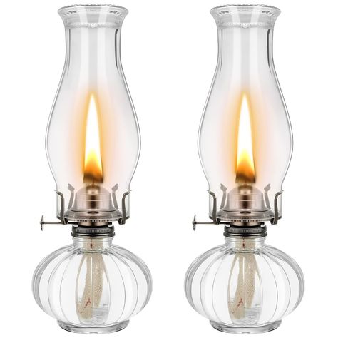 PRICES MAY VARY. Lamp Size: the hurricane lamp measures approx. 13 x 5 inches in size, and the wick is approx. 8 inches and fits for tabletop, fireplace, desk and more; Please do not add more than 70% fuel to avoid overflow, and use kerosene, paraffin oil, citronella oil, standard lamp oil and other safe fuels, and do not use gas Safe and Reliable: oil lanterns for indoor use adopt thickened glass cover, heat resistant, clear and easy to clean, flame regulator is made of metal, strong enough, wi Lantern Vintage, Unique Flower Vases, Lamp Lantern, Antique Oil Lamps, Oil Lantern, Gas Lamp, Lantern Set, Rustic Lamps, Kerosene Lamp