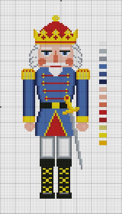 Nutcracker Needlepoint Patterns, Nutcracker Embroidery Pattern Free, Nutcracker Cross Stitch Pattern Free, Christmas Crosstitch Patterns, Tiny Modernist Cross Stitch Gallery.ru, Nutcracker Cross Stitch Pattern, Nutcracker Needlepoint, Needle Point Patterns, Nutcracker Pattern