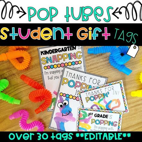 You know I am CRAZY about Fidget Bubble Poppers and so are the kids. Why not with my other favorites, the TUBE POPPERS.... and make them a part of your welcome message. These quick editable gift tags are great for back to school gifts or little happy treats at meet the teacher and meet & greets! https://www.teacherspayteachers.com/Product/POP-TUBE-Fidget-pops-Student-Gift-Tags-Back-to-School-Meet-the-Teacher-Greet-8277891 Pop Tube, Student Gift Tags, I Am Crazy, Editable Gift Tags, Meet The Teacher, Student Gift, Back To School Gifts, The Teacher, School Gifts