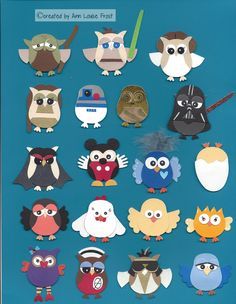 Star Wars, Elvis, Mickey, chickens, birds by Stampin Up Owl Punch. Owl Builder Punch Ideas, Star Wars Punch Art, Stampin Up Owl Builder Punch Ideas, Stampin Up Owl Punch Ideas, Owl Punch Stampin Up Cards, Owl Punch Ideas, Stampin Up Punch Art, Stampin Up Owl Punch, Owl Punch Cards