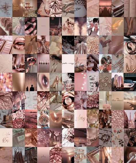 Soft Pink Pictures, Pink Art Aesthetic, Rosé Pink Aesthetic, Aesthetic Photo Collage, Pink Pictures, Aesthetic Collages, Picture Room Decor, Photo Collage Prints, Wall Collage Kit