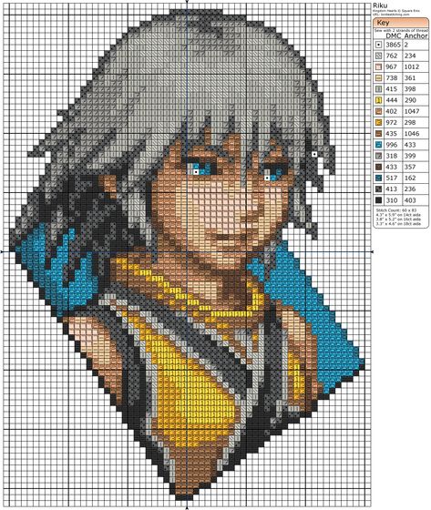 Kingdom Hearts / Riku Pixel Art Kingdom Hearts Riku, Stitch Games, Perler Creations, Disney Cross Stitch Patterns, Granny Square Crochet Patterns Free, Cross Stitch Boards, Disney Cross Stitch, Cross Stitch Heart, Stitch Ideas