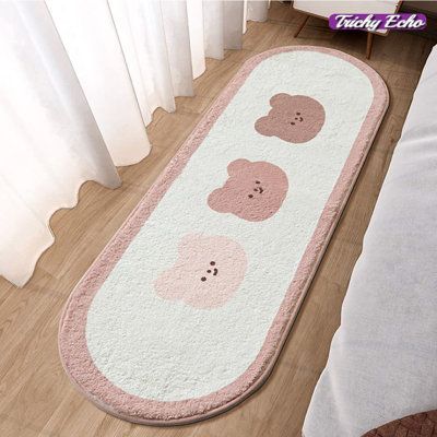 Kids Bedroom Rugs, Girls Room Rugs, Bedside Rugs, Living Room Mats, Long Living Room, Soft Bedroom, Oval Area Rug, Bear Rug, Bedside Rug