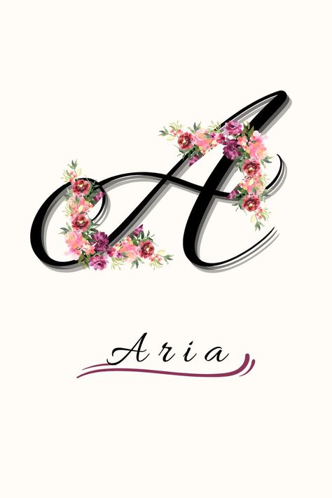 Name of girl start with A Aria Name Of Girl, Aria Name, Friends Illustration, Name Wallpaper, Girl A, Body Tattoos, Girl Names, Baby Names, Wallpapers