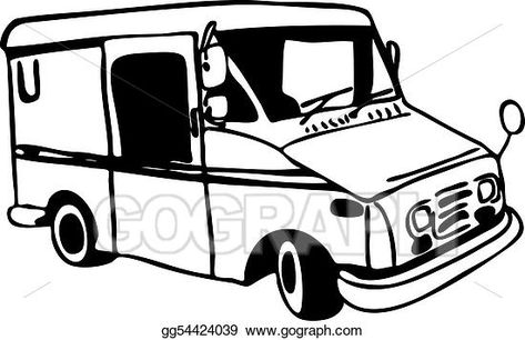 Vector Illustration - Mail truck drawing. Stock Clip Art gg54424039 - GoGraph Mail Illustration, Truck Drawing, Mail Truck, Picture Icon, Artist Portfolio, Art Icon, Eps Vector, Graphic Image, Image Illustration