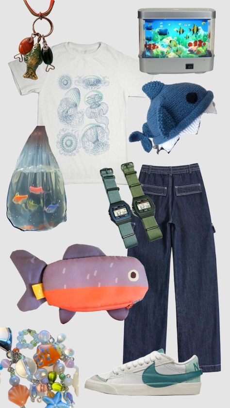 #shuffleaesthetic #shufflefyp #shuffleinspo #outfitinspo #aquarium #aquariumaesthetic #shark #fish #scruffybones Shark Fish, Downtown Outfits, Tactical Clothing, Funky Outfits, Shark Birthday, Little Outfits, Cool Fits, Fishing Outfits, Swaggy Outfits