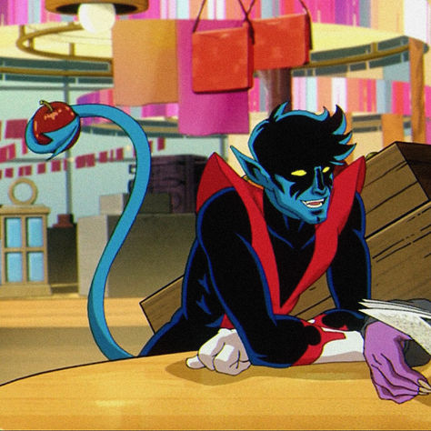 x-men '97 icon. xmen. marvel animation. nightcrawler. Nightcrawler Kurt Wagner, Nightcrawler Comic Panel, Night Crawler Pfp, Xmen Night Crawler, Nightcrawler Xmen 97 Pfp, Kurt Wagner Wallpaper, Nightcrawler Xmen Evolution, X Men Kurt Wagner, Kurt Wagner Pfp