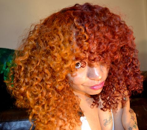 Half Adore Ginger and Half Adore Paprika Half And Half Hair Color Curly, Ginger And Red Hair, Red And Ginger Hair, Adore Ginger, Orange And Red Hair, Half And Half Hair Color, Half Hairstyles, Ginger Hairstyles, Colorful Afro