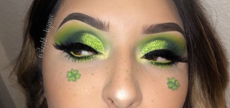 St Patrick's Day Eyeshadow, St Patricks Day Eyeshadow, March Makeup Looks, St Patrick’s Day Eye Makeup, St Patricks Day Makeup Ideas, Saint Patrick’s Day Makeup, St Patrick's Day Makeup Looks, St Patricks Day Makeup, Saint Patricks Day Makeup