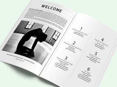 Training manual design. Table of contents. Modern graphic design layout. Manual Design Layout, Training Manual Design, Graphic Design Layout, Manual Design, Design Table, Table Of Contents, Graphic Design Layouts, Yoga Training, Book Layout