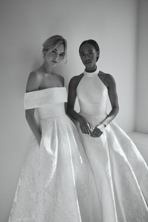 Bridal Spring 2023, Jacquard Wedding Dress, Allison Webb, Minimalist Gown, Jlm Couture, Sisters Dress, Classic Brides, Cincinnati Ohio, A Line Gown