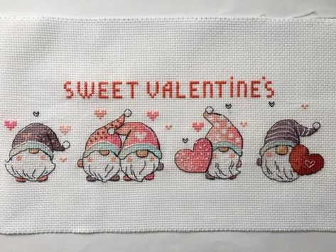 Valentines Gnomes Bookmark Cross Stitch Pattern Pdf Funny | Etsy Cute Fairies, Bookmark Cross Stitch Pattern, Valentines Gnomes, Bookmark Cross Stitch, Funny Tapestry, Embroidery Ornaments, Elves And Fairies, Cute Fairy, Love Stitch