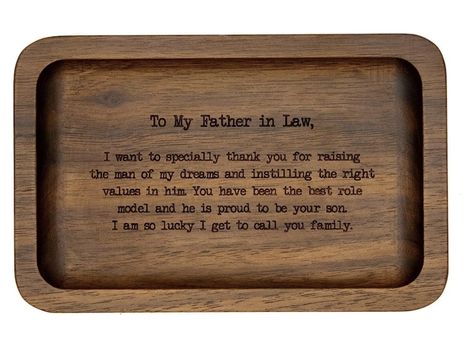 To My Father In Law, Father Of Groom Gift, Father Of The Groom Gift, Bedside Tray, Wood Dishes, To My Father, Father Of The Groom, Gifts For Wedding, Mother Of The Groom Gifts