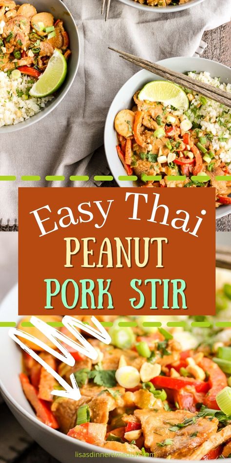 Pork With Peanut Sauce, Thai Pork Stir Fry Recipes, Pork Tenderloin Stir Fry Recipes, Tender Pork Tenderloin, Teriyaki Pork Tenderloin, Fried Pork Tenderloin, Crunchy Life, Pork Stir Fry Recipes, Stir Fry Recipes Healthy