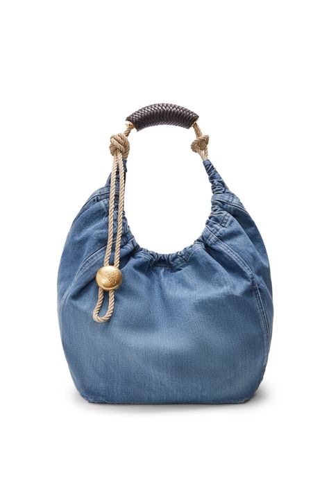 Medium Squeeze bag in washed denim Light Blue - LOEWE Denim Wallet, Denim Shoulder Bags, Loewe Bag, Designer Shoulder Bags, Sterling Silver Drop Earrings, Silver Accessories, Wallet Accessories, Mens Accessories Fashion, Silver Drop Earrings