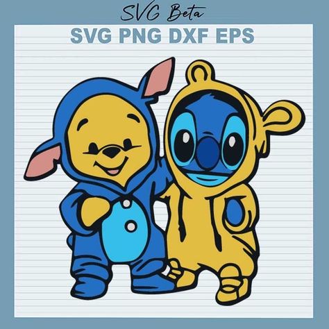 Stitch And Winnie The Pooh, Stitch Friends, Lilo And Stitch Toys, Stitch Tattoo, Friends Svg, Stitch Toy, Character Letters, Disney Cartoon Characters, Mother Tattoos