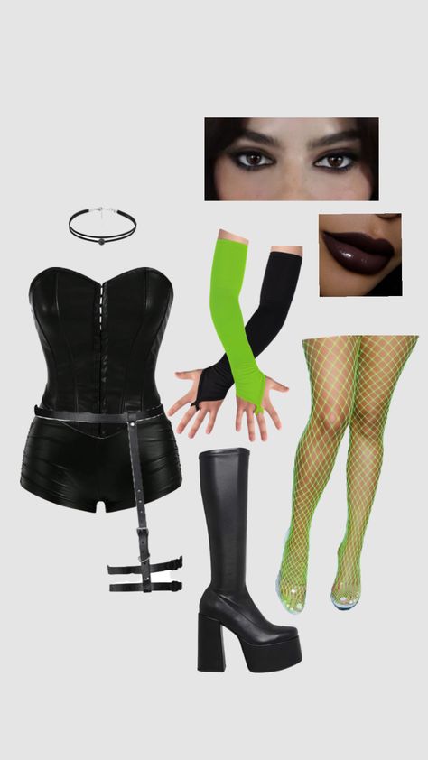 Shego costume She Go Costume, Shego Halloween Costume, Shego Costume, Kim Possible Costume, Easy Costumes, Kim Possible, Halloween 2024, Diy Costumes, Halloween Ideas