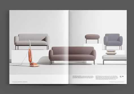 Blu Dot: Catalog — Krisna MacDonald Presentation Furniture Design, Blue Dot Furniture, 포트폴리오 레이아웃, Brochure Design Layout, Furniture Catalog, Blu Dot, Home Catalogue, Print Layout, Furniture Finishes