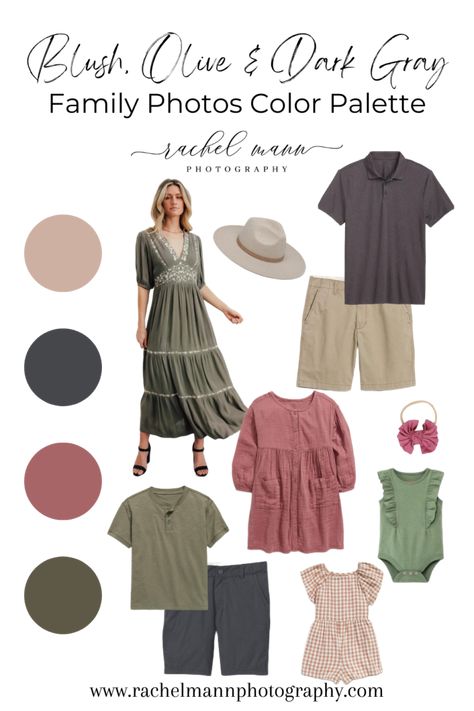 What to Wear for Family Photos Light Summer Color Palette Outfits Fall, Family Photos Olive Green Color Schemes, Family Pictures Green Color Palettes, Olive Green Family Picture Outfits, Sage Green Family Picture Outfits, Family Color Palette, Family Photos Color Scheme, Fall Family Photos Color Scheme, Family Color Schemes