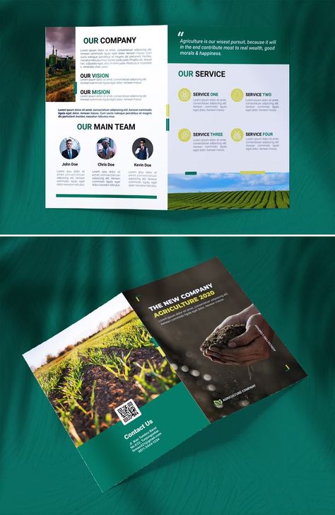 Agriculture Business Bifold Brochure Template INDD Agriculture Brochure, Bifold Brochure Design, Agriculture Business, Brochure Design Creative, Good Morals, Mobile App Design Inspiration, App Design Inspiration, Fact Sheet, Brochure Design Template