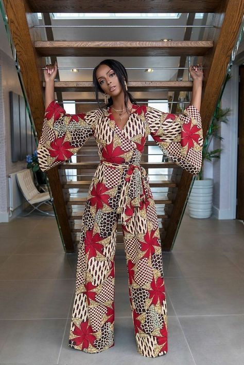 This trendy ankara jumpsuit is for the beautiful ladies that want to slay in jumpsuit. #ankarajumpsuit #ankarastyle #africanjumpsuit #africanstyle #latestankarajumpsuitstyle Ankara Jumpsuit Styles, African Jumpsuit, African Print Pants, Ankara Jumpsuit, African Print Jumpsuit, African Print Clothing, Afrikaanse Mode, Ankara Dresses, African Fashion Modern