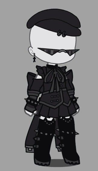 Gacha Assasin Outfit, Gacha Club Villain Outfit, Villain Gacha Club Outfit, Clothes Idea Gacha Club, Gacha Club Outfits Black, Gacha Club Villain Outfit Ideas, Gacha Police Outfit, Gacha Club Outfit Ideas Male Fancy, Aufits Gacha Club