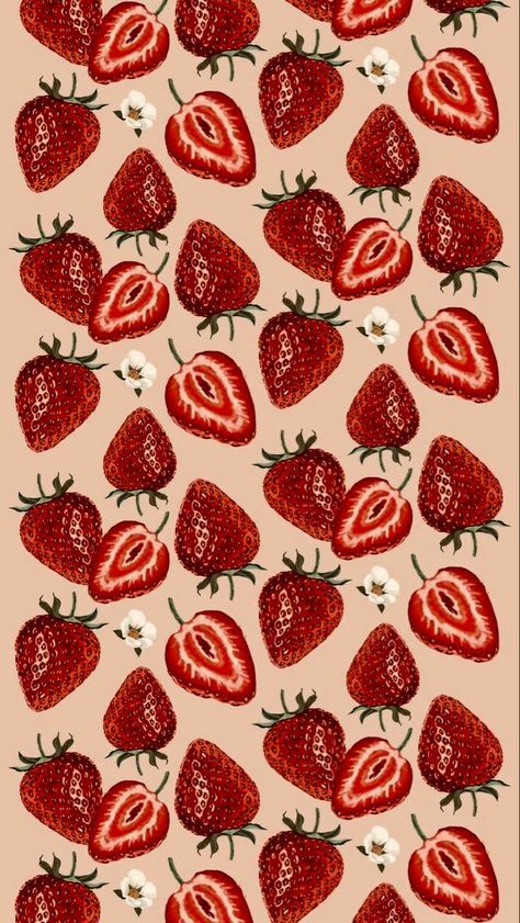 Red Strawberry Wallpaper, Wallpaper Merah Aesthetic, Strawberry Phone Wallpaper, Color Widgets Ideas, Wallpaper Rojo, Strawberry Wallpaper Aesthetic, Strawberry Texture, Breakfast Drawing, Rojo Aesthetic