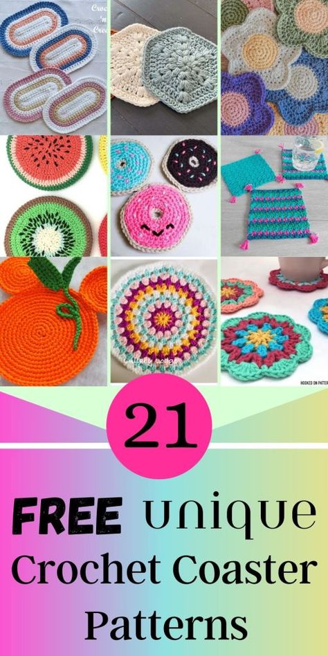 Crochet Coasters Free Pattern Easy Square, Crochet Plate Cozy Free Pattern, Beginner Crochet Coasters Free Pattern, Coasters Diy Crochet, Easy Crochet Coasters Free Pattern, Free Crochet Patterns Coasters, Free Crochet Coaster Patterns Easy, Fun Crochet Coasters, Free Crochet Coasters