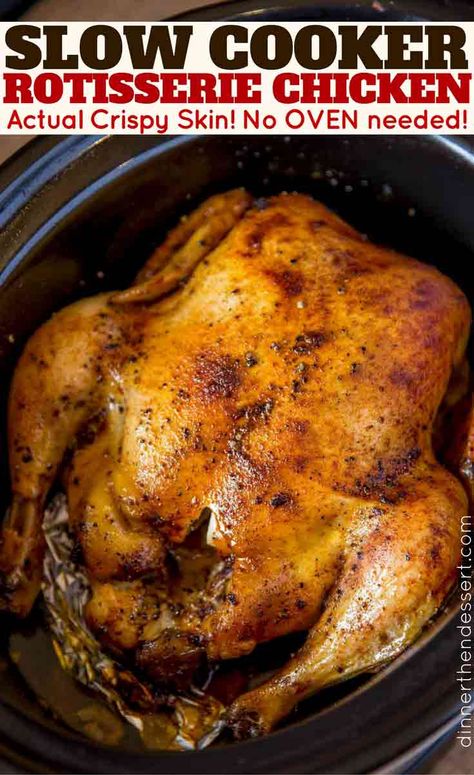 Now Rotisserie Style Chicken In Crockpot, Slow Cooker Full Chicken Dinner, Whole Roasted Chicken Crockpot, Rotisserie Chicken Recipes Crockpot Crock Pot, Rotisserie Crockpot Chicken, Roast Chicken Crockpot Recipes, Crockpot Whole Chicken Recipes Slow Cooker, Whole Chicken In Crockpot Slow Cooker, Slow Cooker Roast Chicken Whole