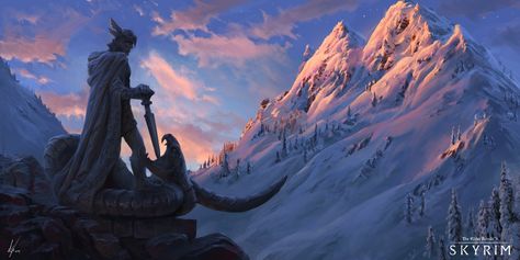 ArtStation - Skyrim - Shrine of Talos, Michal Kus Skyrim Backgrounds, Talos Skyrim, Skyrim Aesthetic, Skyrim Fanart, Skyrim Wallpaper, Skyrim Game, Ku Art, Elder Scrolls Games, Skyrim Art