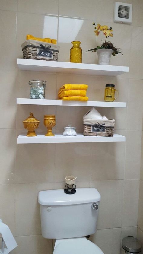 Toilet Shelves Ideas Small Spaces, Toilet Shelves Ideas, Toilet And Bathroom Design Small Spaces, Toilet Shelf Decor, Over Toilet Shelves, Toilet Shelving, Organize Shelves, Washroom Decor Ideas, Bathroom Inspo Interior Design