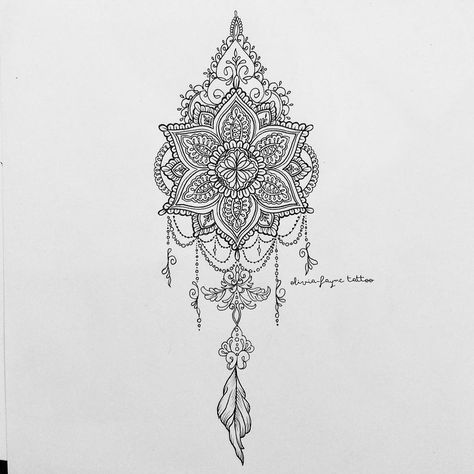 „Mandala dream catcher for Gemma (all designs are subject to copyright. None are… Mandela Tattoo, Geniale Tattoos, Mandala Tattoo Design, Symbol Tattoos, Wolf Tattoos, 문신 디자인, Art Tattoos, Trendy Tattoos, Mandala Tattoo