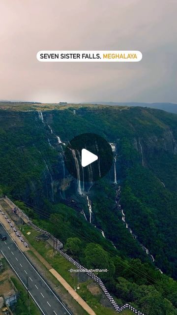 Amit Mehta | Travel Militia Vlogs |🇮🇳 on Instagram: "I think I can never get enough of this drone shot and seven sister falls and will keep posting 7 sister falls, Meghalaya video till I have had enough   Do tag your travel partner 😍😍  Watch this space for more travel content Watch my stories for other reels   ✅Story share is appreciated  🚫REPOST NOT ALLOWED WITHOUT CONSENT🚫 __________________________________________________ ✅SAVE AND SHARE IF YOU LOVE TO TRAVEL @wanderlustwithamit  ——————————————————————————————— .. .. .. .. .. ..  #travel #travelbug #travelreels #meghalaya #reelsindia #dji #djiglobal #globetrotter #awesomeearth #travelingram #instatravel #northeast #meghalaya   [seven sister falls,meghalaya,waterfalls in meghalaya,7 sister falls,seven sisters falls,seven sisters fa Meghalaya Video, Meghalaya Waterfalls, I Have Had Enough, 7 Sisters, Travel Partner, Seven Sisters, Travel Content, Drone Video, Watch This Space