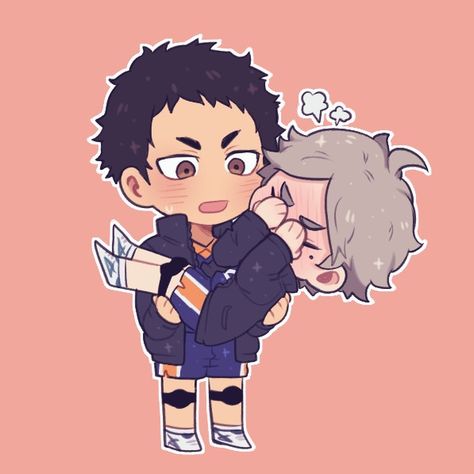 Sugawara Haikyuu, Daichi Sawamura, Sugawara Koushi, Haikyuu Wallpaper, Haikyuu Ships, Haikyuu Characters, Haikyuu Fanart, Anime Stickers, Cute Chibi