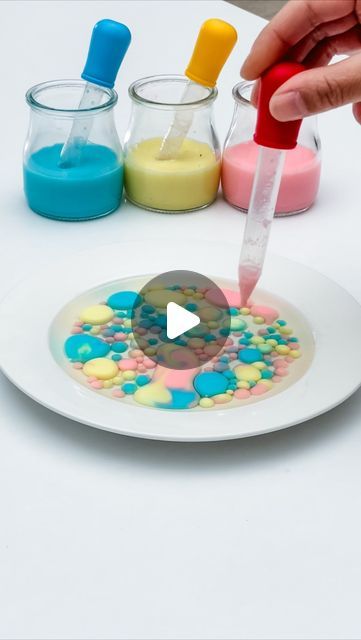 Milk Magic Experiment, Dry Erase Water Experiment, Oil Water Experiment, Playdough Sensory Jars, Milk And Oil Experiment, Oil Experiment For Kids, Look At This... 👀, Water And Oil Experiment Kids, Jello Activities For Toddlers