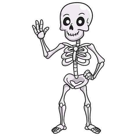 Simple Skeleton Drawing, Skeleton Drawing Easy, Skeleton Art Drawing, Cartoon Skeleton, Skeleton Drawing, Skeleton Drawings, Easy Cartoon Drawings, Cute Skeleton, Skeleton Decorations