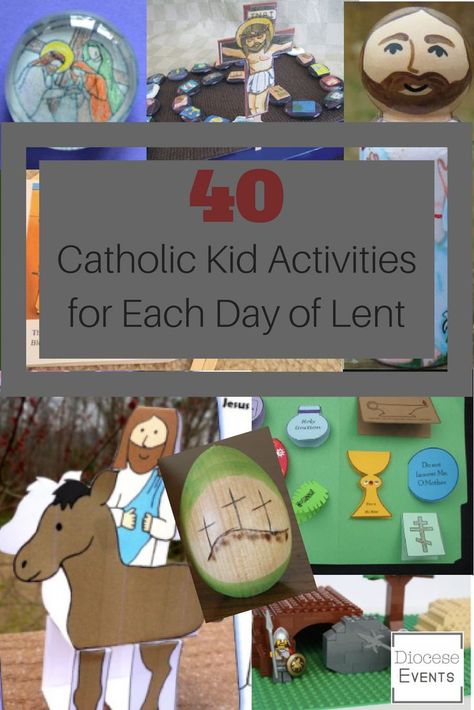 Catholic Kid and Family Activities for each day of Lent, for Holy Week, Good Friday, Ash Wednesday, religious education, Holy Thursday, lent crafts for kids Catholic, #preschool #sundayschool #catholiclentkids #catholiclentideas #catholiclentactivitiesforkids lent activities and crafts for catholic kids, young children, older kids, adults, lent countdown #lenten Lent Crafts For Kids, Lent Crafts, Lent Kids, Holy Week Activities, Catholic Kids Crafts, Good Friday Crafts, Lenten Activities, Catholic Kids Activities, Religion Activities