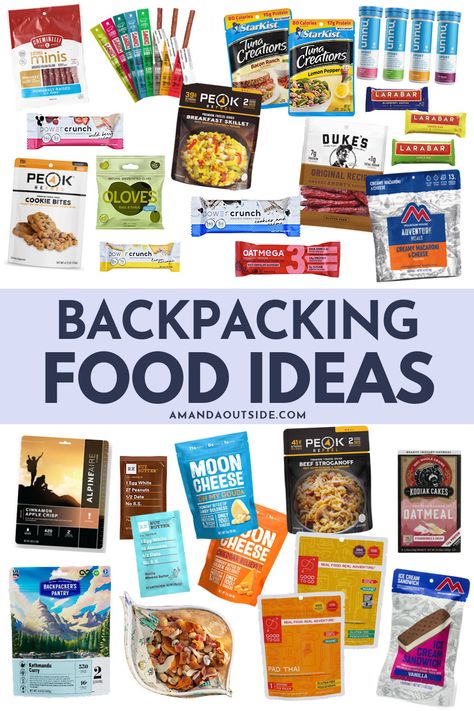 30+ Easy Backpacking Meal and Snack Ideas — Amanda Outside Hiking Food Backpacking Meals, Best Backpacking Food, Backpacking Breakfast, Backpacking Food Ideas, Meals For Breakfast, Sandwich Cream, Backpacking Trails, Homemade Trail Mix, Backpacking Meals