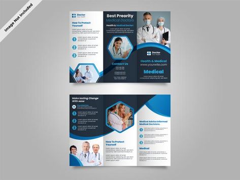 Brochure Design Creative, Trifold Brochure Design, Trifold Brochure, How To Protect Yourself, Brochure Design Template, Doctor Medical, Design Creative, Post Design, Brochure Design