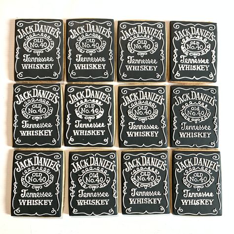 https://flic.kr/p/2kyp12c | Jack Daniel's Whiskey Cookies Jack Daniels Chocolate, Corporate Cookies, Whiskey Cookies, Bourbon Party, 50th Birthday Decorations, 50 Birthday, Cigars And Whiskey, Tennessee Whiskey, Jack Daniel