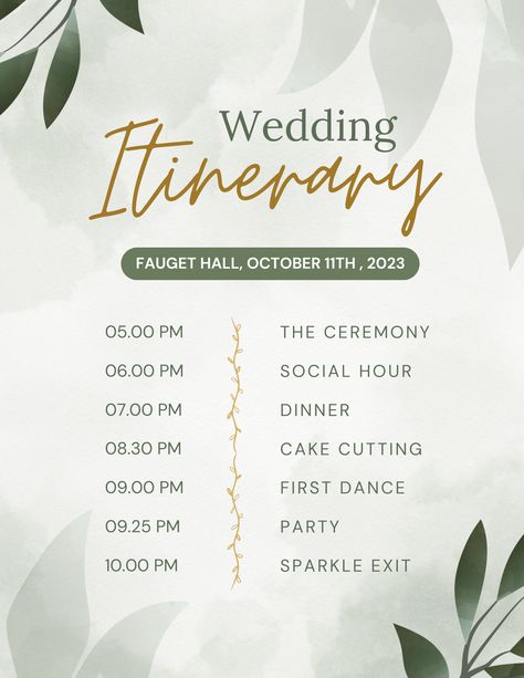 Wedding Itinerary template design for you special day. Use and customized this one for make your wedding day very amazing. Wedding Day Timeline Template, Wedding Agenda, Wedding Itinerary Template, Wedding Timeline Template, Itinerary Planner, Meeting Agenda Template, Wedding Schedule, Key West Wedding, Wedding Itinerary