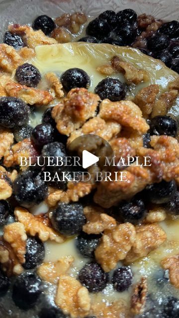 Cortney LaCorte on Instagram: "BLUEBERRY MAPLE BAKED BRIE  Blueberries may be available year round, but there’s a special moment I have with them every summer. That’s why I’m excited to be teaming up with @blueberries on this gorgeous appetizer that will have you and anyone else eating it with you so happy you could cry. The tartness of the blueberries, melty brie and brown sugar + maple walnuts is something I dream about...and trust me, you will too.   INGREDIENTS: 1 cup of fresh blueberries  1/2 cup brown sugar 1/2 tbsp maple syrup 1 cup walnuts or pecans zest of 1 lemon pinch of salt  DIRECTIONS: Preheat oven to 375 degrees. In a bowl, combine blueberries, brown sugar, walnuts, salt, lemon zest and maple syrup, and mix well. Carefully cut the top off of the brie and place into a baking Blueberry And Brie, Baked Brie With Blueberries, Brie With Blueberries, Blueberry Baked Brie, Hot Honey Blueberry Brie Grilled Cheese, Blueberry Brie, Sunny’s Easy Brie Brittle With Fig Dip, Brie Cheese Recipes, Baked Brie Recipes