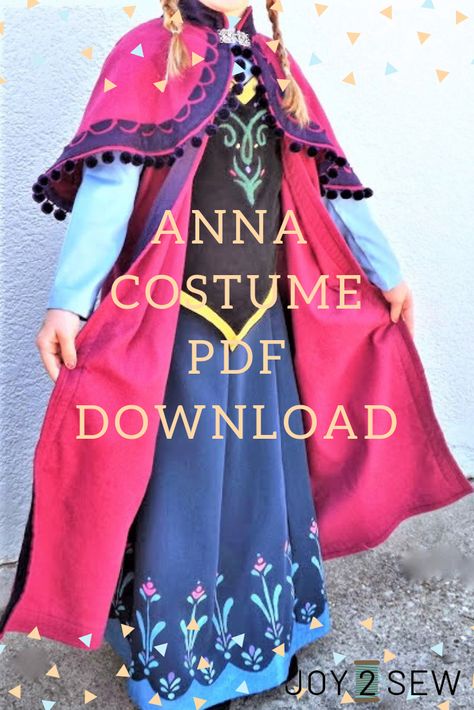 Diy Princess Anna Costume, Diy Anna Costume, Anna Costume Diy, Anna Frozen Cosplay, Frozen Costume Diy, Princesa Anna Frozen, Anna Cape, Anna Outfit, Princess Cowgirl