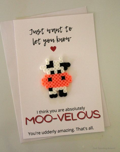 40 Cute Perler Bead Ideas, Patterns and Designs - Fun Loving Families Perler Beads Ideas Valentines Day, Perler Bead Canvas Art, Perler Valentine Patterns, Cow Valentines Cards, Pearl Or Bead Ideas Cute, Perler Bead Valentine Patterns, Perler Beads Valentines, Valentine’s Day Perler Beads, Valentines Perler Bead Patterns