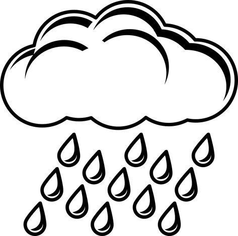 Raincloud, Rain, Cloud, Nature, Shower, Cloudy Cloud Vector Png, Rain Clipart, Cloud Outline, Back To School Gifts For Kids, Jolie Phrase, Sequencing Pictures, Rainbow Mobile, سبونج بوب, Weather Symbols