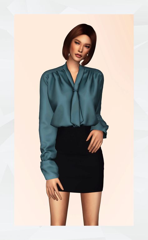 Hypno Blouse | Gorilla Gorilla Gorilla on Patreon Sims Tops, Gorilla Gorilla, Cc Clothes, Sims 4 Teen, Belted Sweater, Normal Map, Basic Skirt, Sims 4 Cc Finds, Sims 4 Clothing