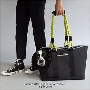 Bring your canine companion out on the town with a Roverlund Dog Tote. Made with built-to-last materials, this stylish tote is paw-fect for urban pups who don’t want to miss out on the fun. The ergonomic neck scoop makes it easy for your little sidekick check out the scene, while the built-in leash clip keeps him safe and secure. He’ll appreciate the soft, padded bottom for comfort—and you’ll like that it’s removable and washable.