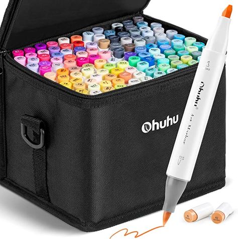 Ohuhu Alcohol Markers, Coloring Illustration, Brush Tip Markers, Ohuhu Markers, Artist Markers, Best Alcohol, Adults Coloring, Brush Markers, Marker Set